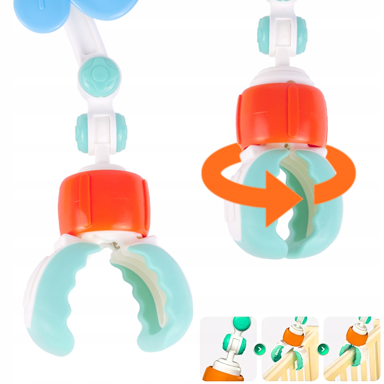 PAŁĄK ŁUK Z ZABAWKAMI DO ŁÓŻECZKA WÓZKA ZWIERZĄTKA GRZECHOTKI DLA DZIECKA Wiek dziecka 0 +