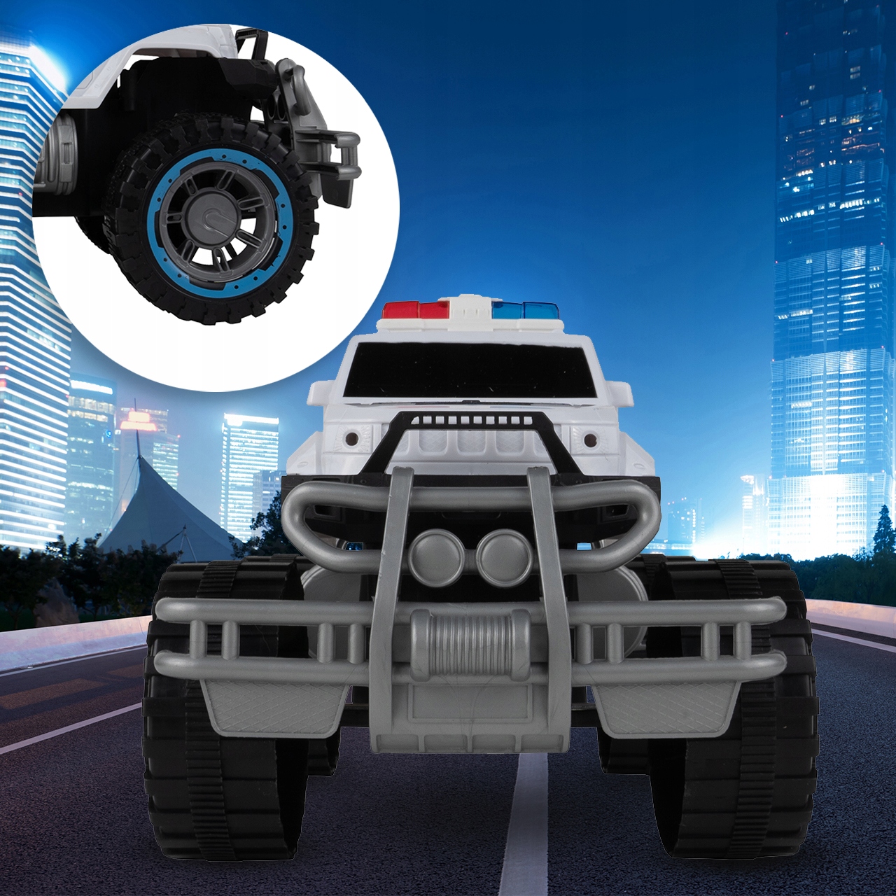 SAMOCHÓD POLICYJNY AUTO POLICJA Z NAPĘDEM RADIOWÓZ ZABAWKA DLA DZIECI Model MalPlay