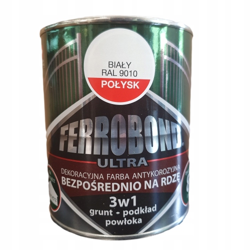 

Jurga Ferrobond Farba Na Rdzę Połysk Biały RAL9010