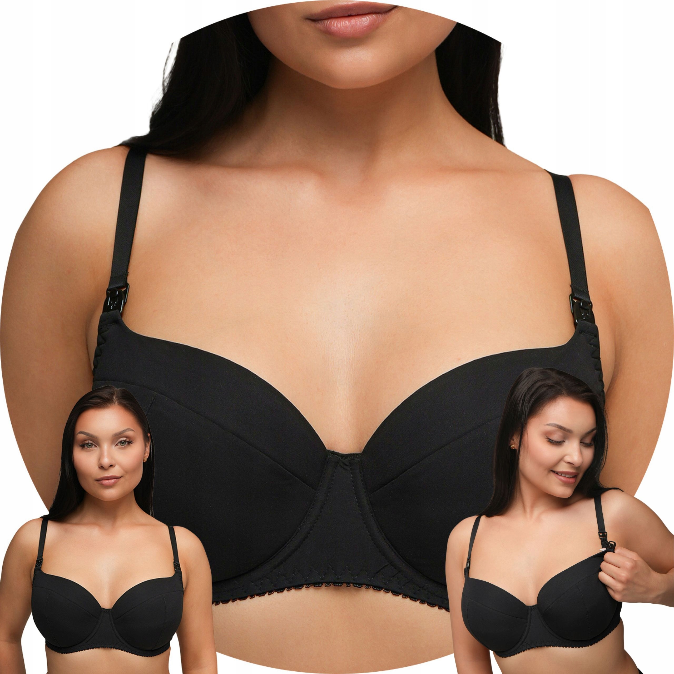 Ava 2203 Mama black hladká černá Vyztužená podprsenka 85F Na Kojení