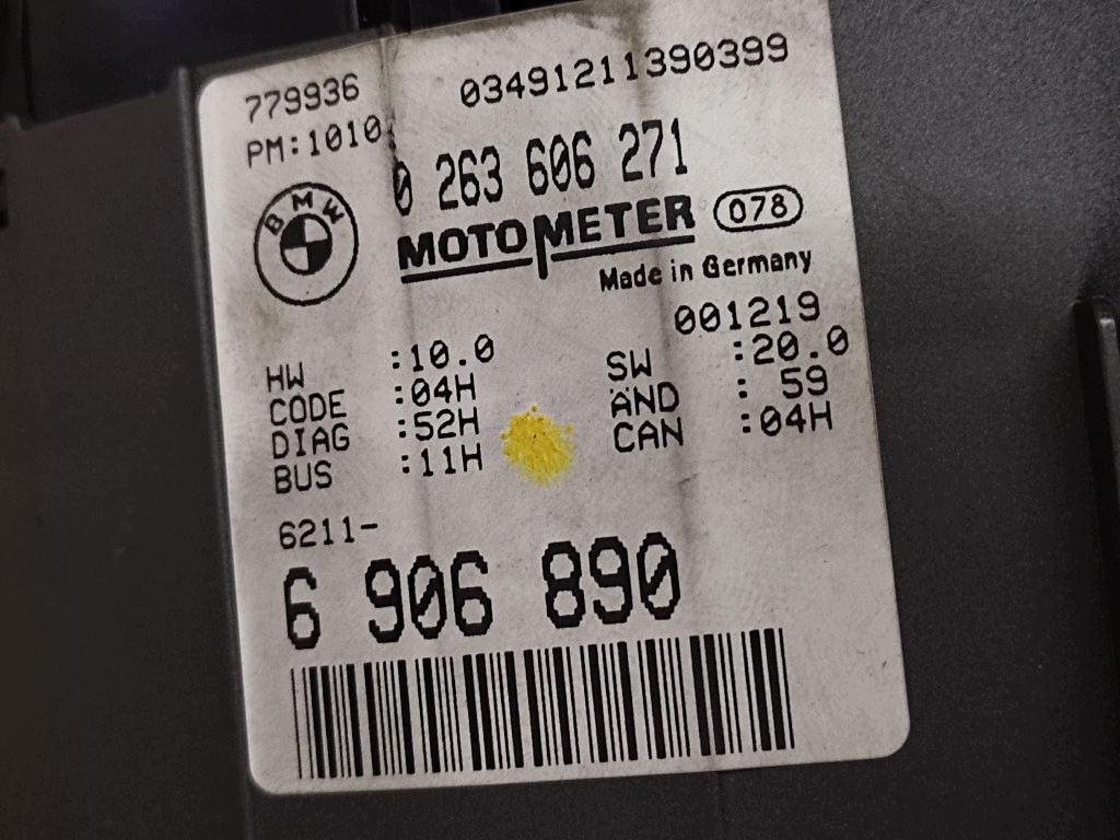 BMW E46 Instruments tachymètre compte tours 6906890