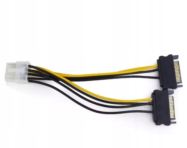 Wewnętrzny kabel zasilający do PCI Express 8 pin do SATA ADAPTER SATA