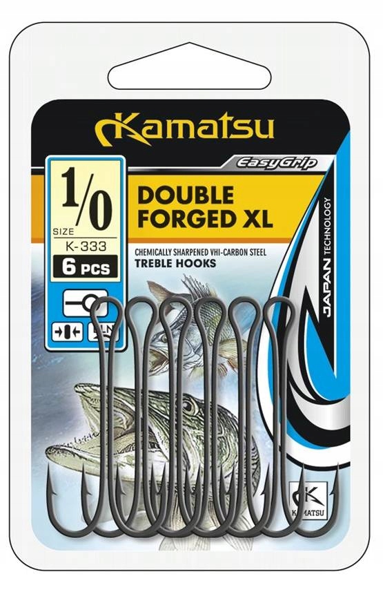 Kotwiczki spiningowe Kamatsu Double Forged XL 4 szt. rozmiar 3/0 K-333