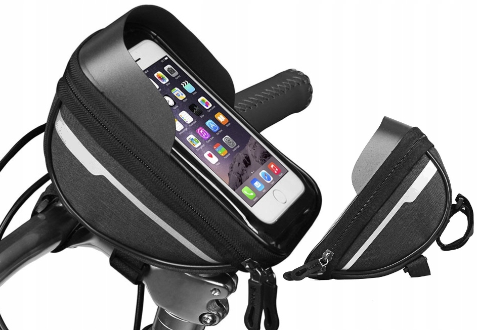 WODOODPORNA SAKWA TORBA ROWEROWA UCHWYT NA TELEFON MONOTOWANA NA RAME