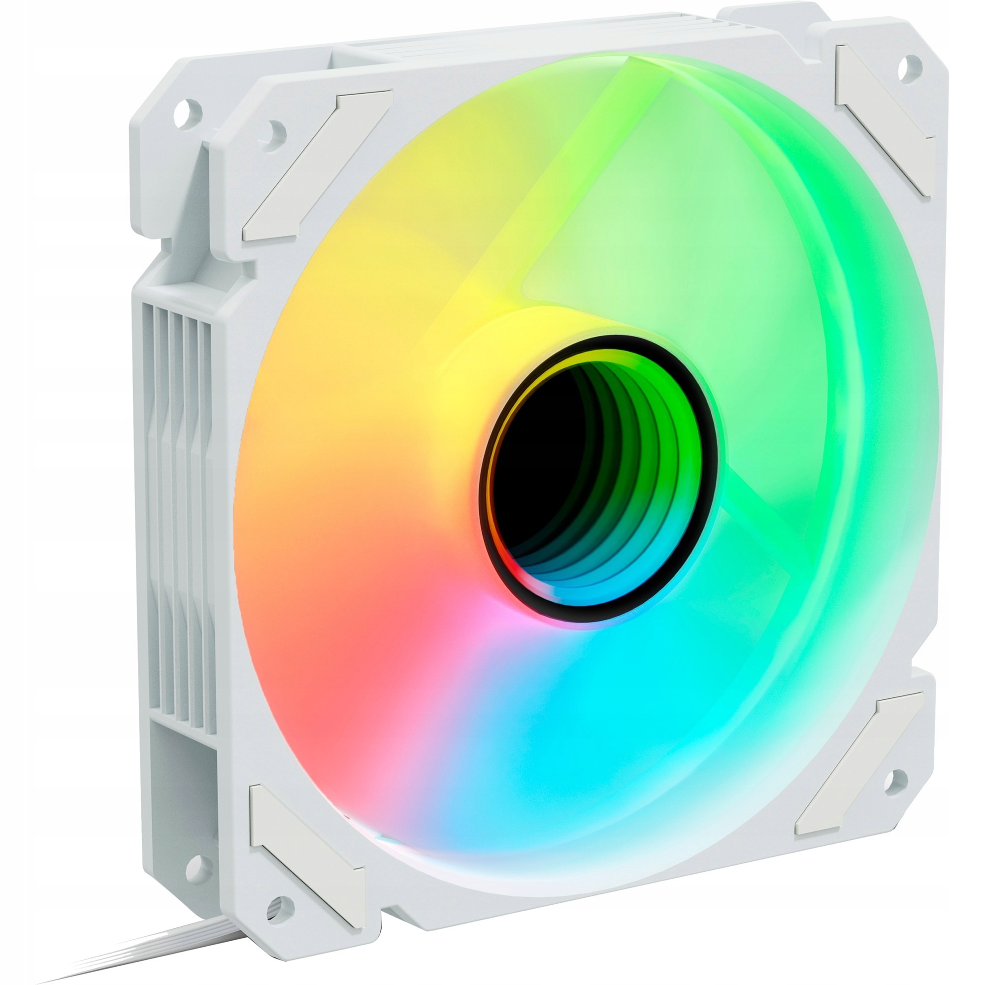 Sharkoon Shark Mirror Rgb Pwm 120 mm biały wentylator obudowy
