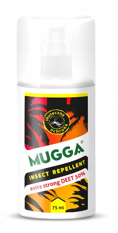 SPRAY NA KOMARY MUGGA 50% DEET STRONG 75 ml 0,13 g Marka bez marki