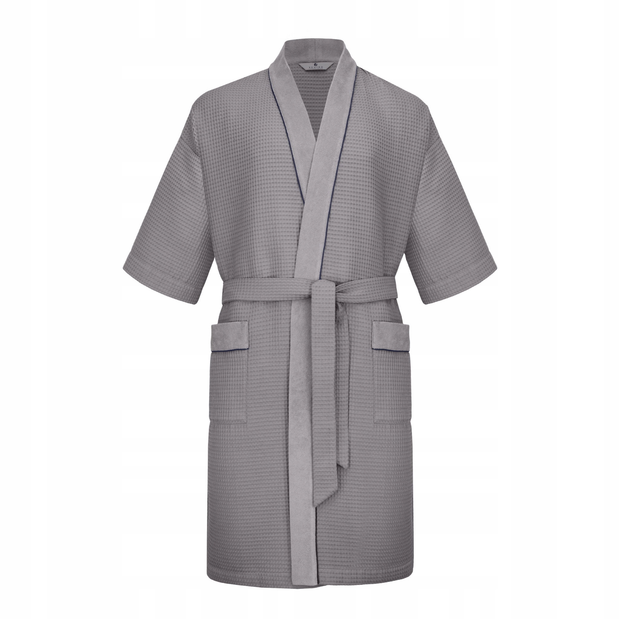 Revise RE-521 Župan kimono 100% bavlna Šedá M Wafel Gofer