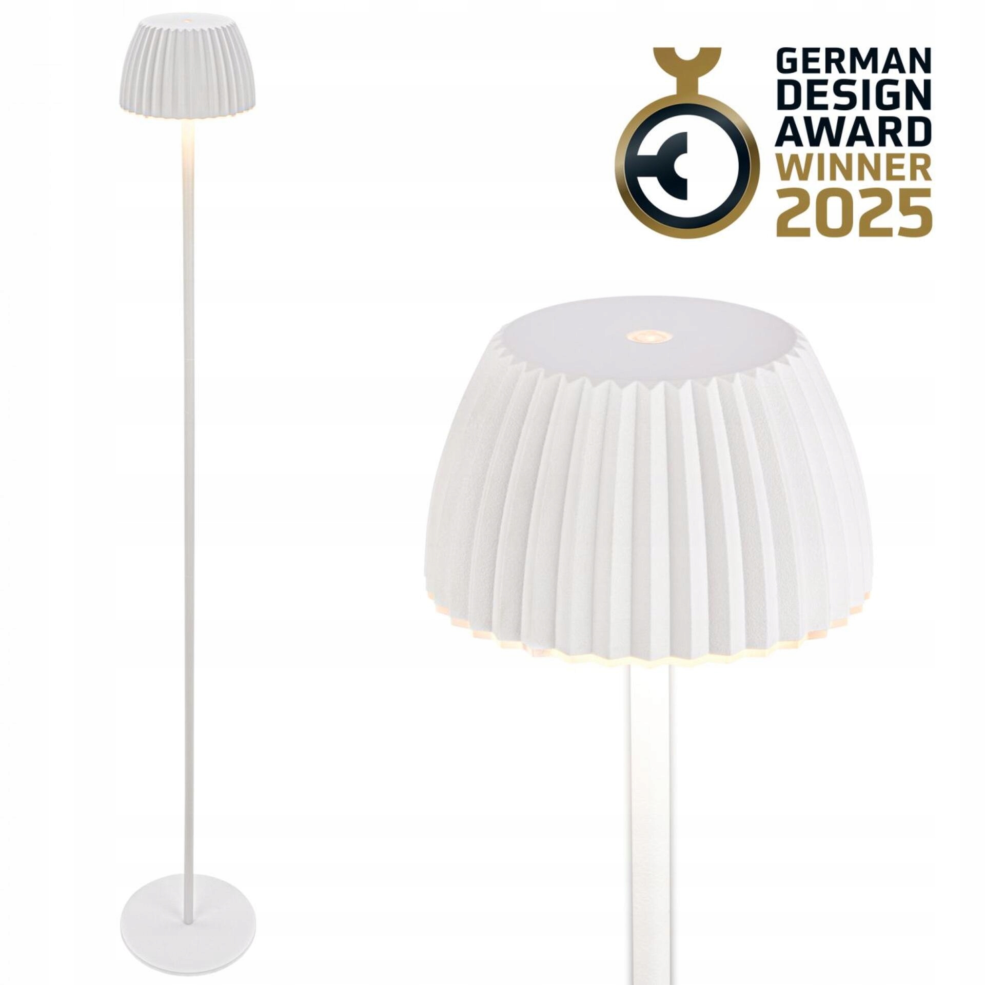 Nabíjacia stojanová lampa Briloner Riffle Led 4,2 W 400lm IP44 biela