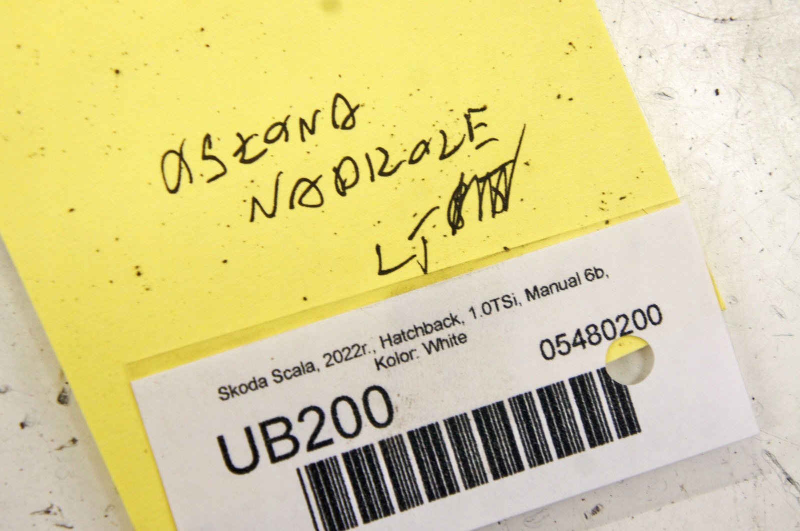 UB200 SKODA SCALA подкрылки левый зад