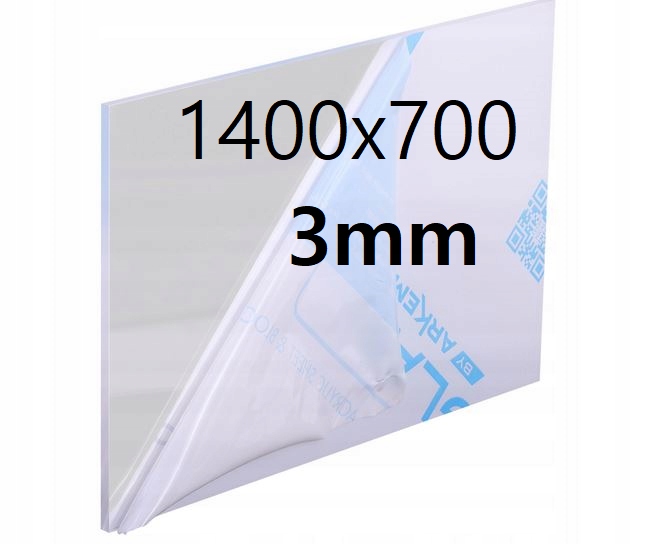 Pleksi /plexi Plexa Plexa Bezbarvá na míru 1400x700x3 mm Akrylová Deska