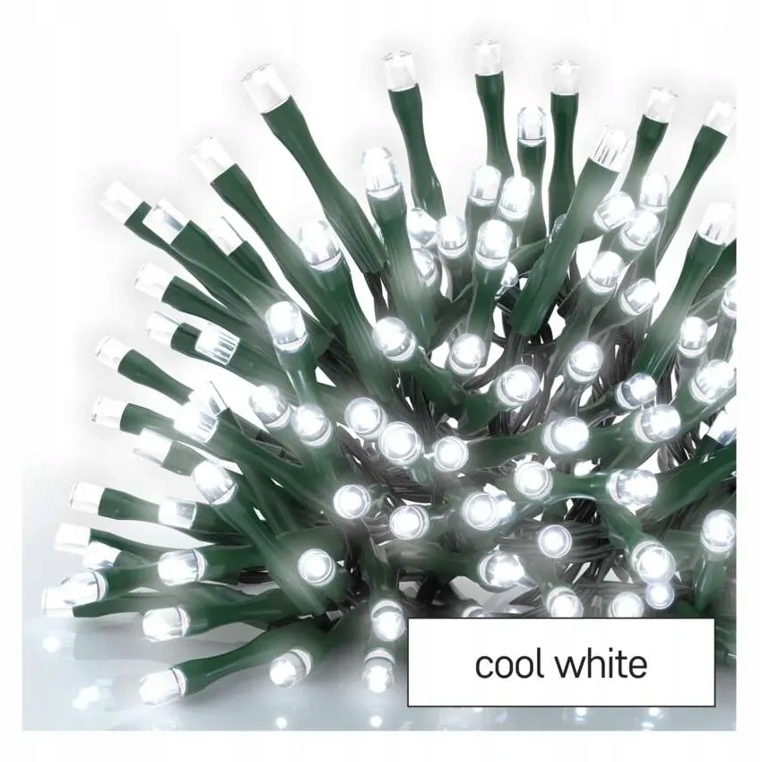 Cencúle dekoratívne lampy 600 Led 10 m studené Vianočné osvetlenie na stromček IP44 Emos