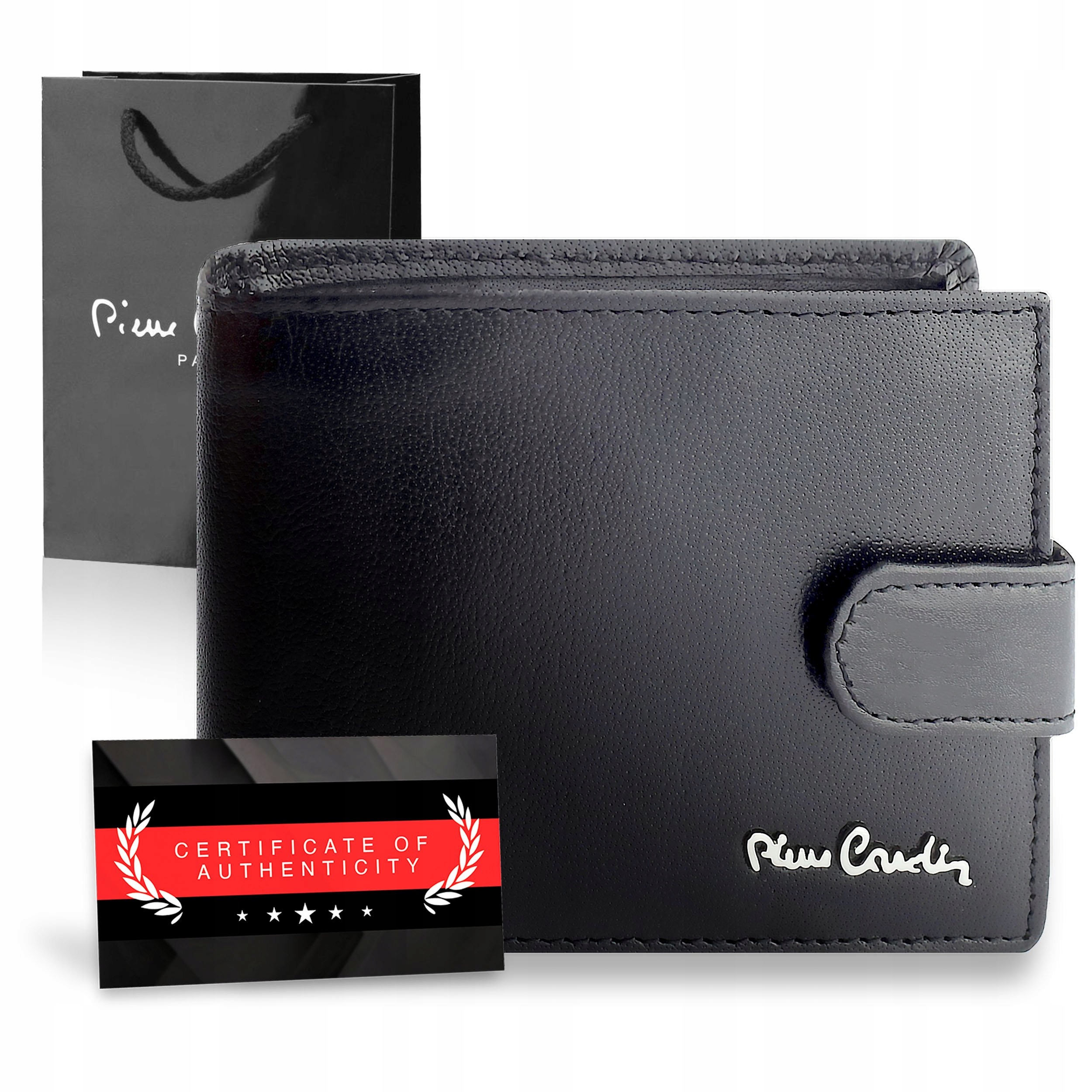 Pánská peněženka Pierre Cardin Kožená Černá Slim Rfid Kabelka Certifikát