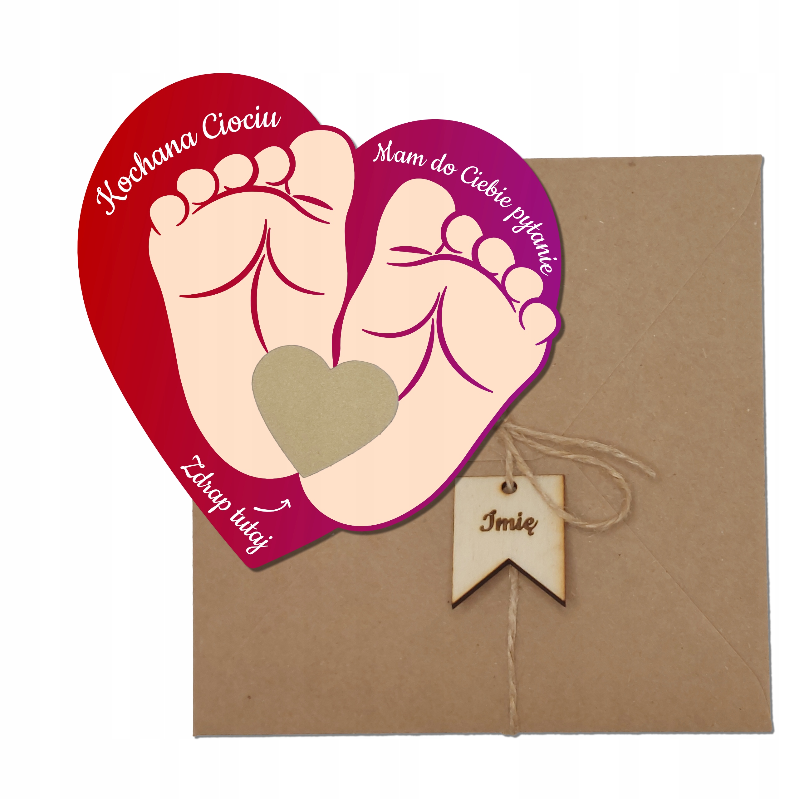 KARTKA ZDRAPKA Czy Zostaniesz moją Matką Chrzestną Prośba Szerokość produktu 13 cm