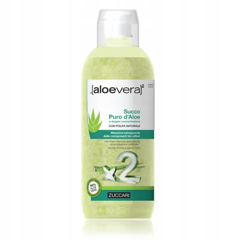 Zuccari Aloe Vera 2 sok z aloesu z miąższem 1000ml