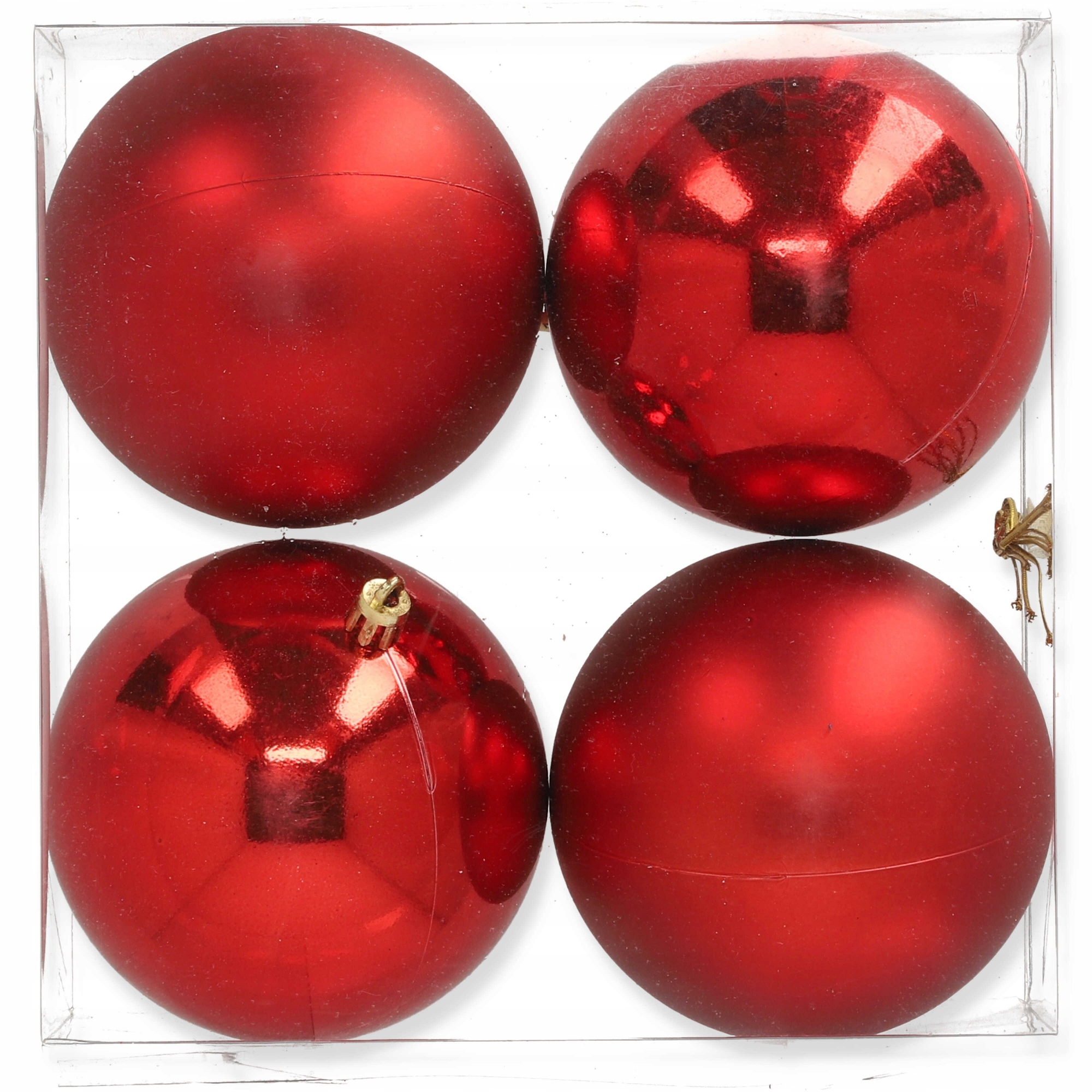 

Bombka 10cm czerwona 4 sztuki nietłukąca