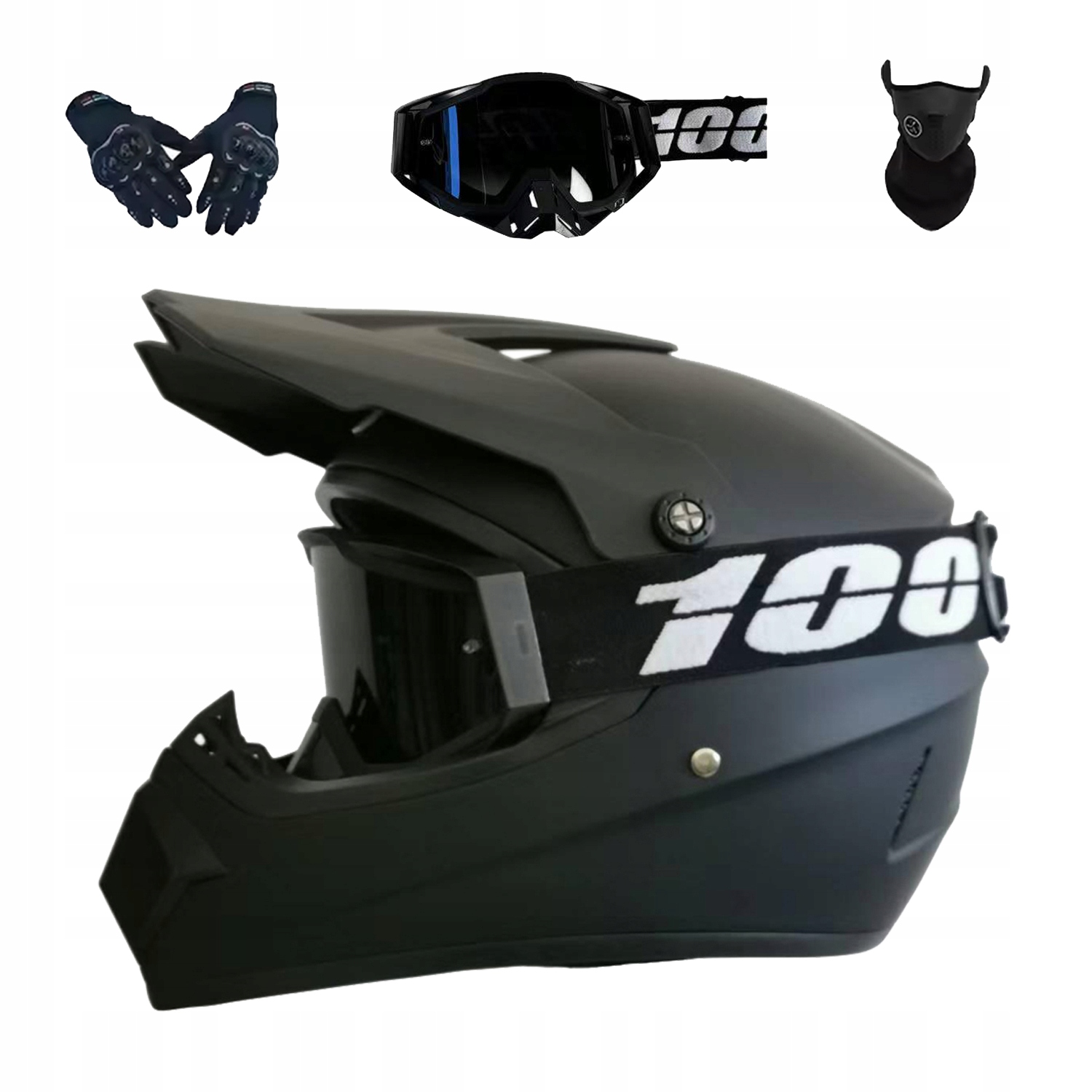 Helma Na Elektrickou Koloběžku Cross Enduro Quad Bmx Helma Brýle Rukavice M