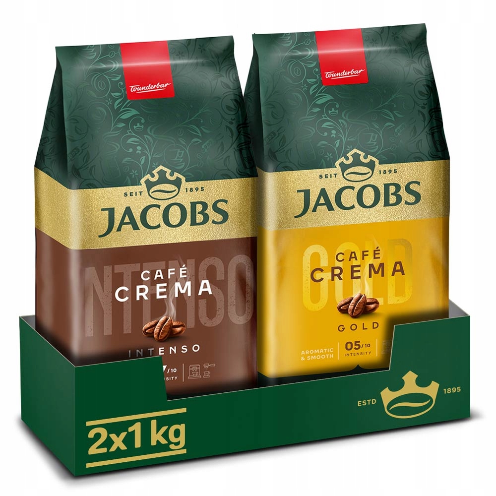 Kawa ziarnista Jacobs Crema, Crema Intenso, 2x 1kg