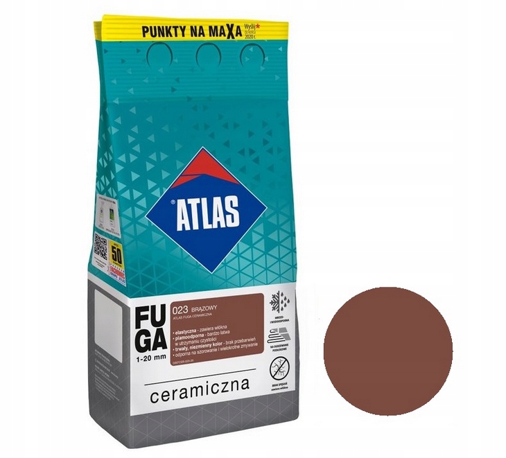 

Fuga ceramiczna Atlas 023 Brązowy 5kg