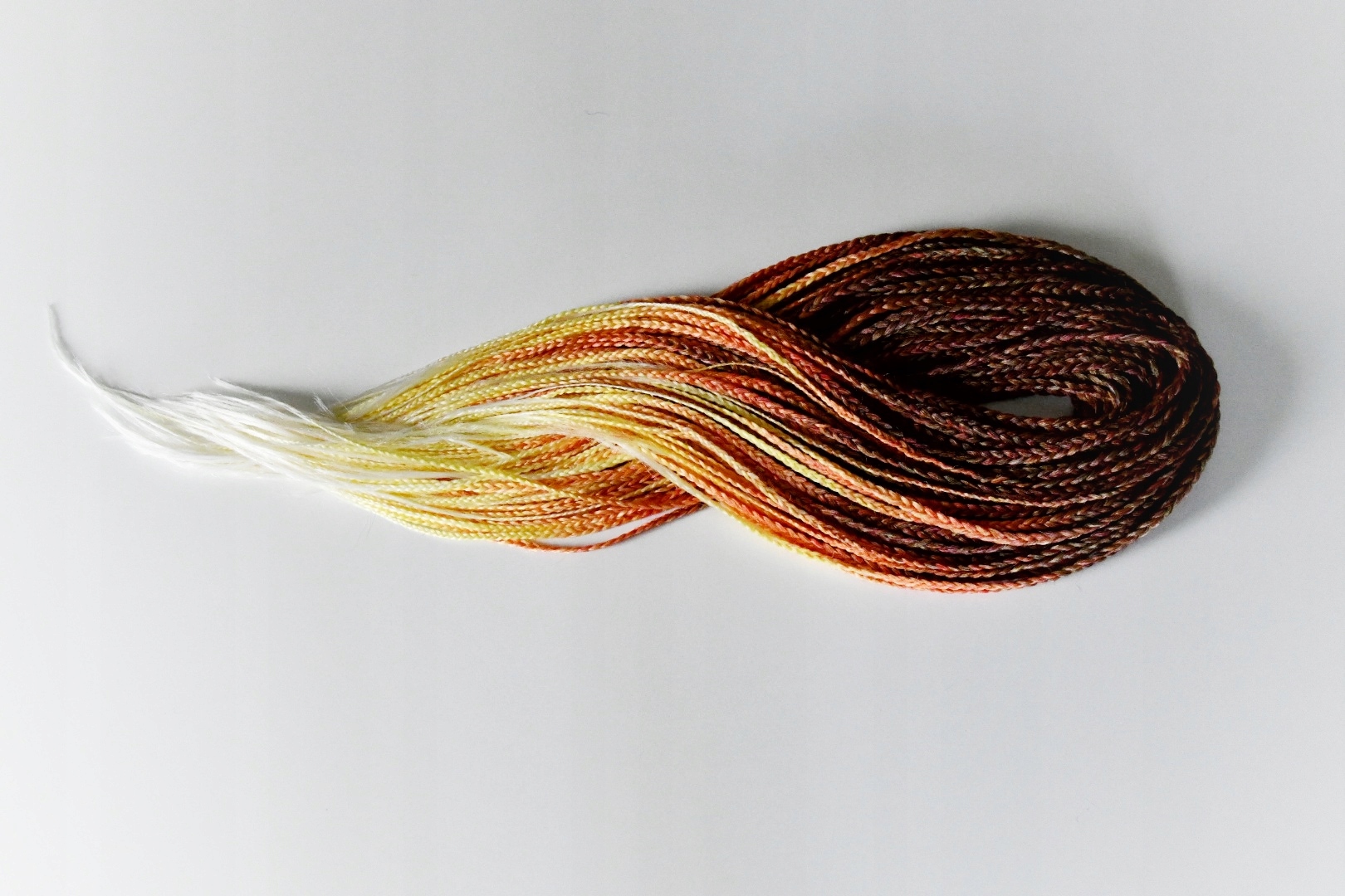 Sada víceúčelových copánků 60 kusů, 120 hrotů ombre, hnědá barva