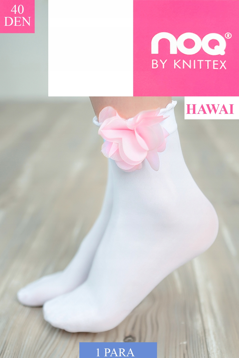 

knittex Hawai skarpetki 40 den Kwiatek róż 24-34
