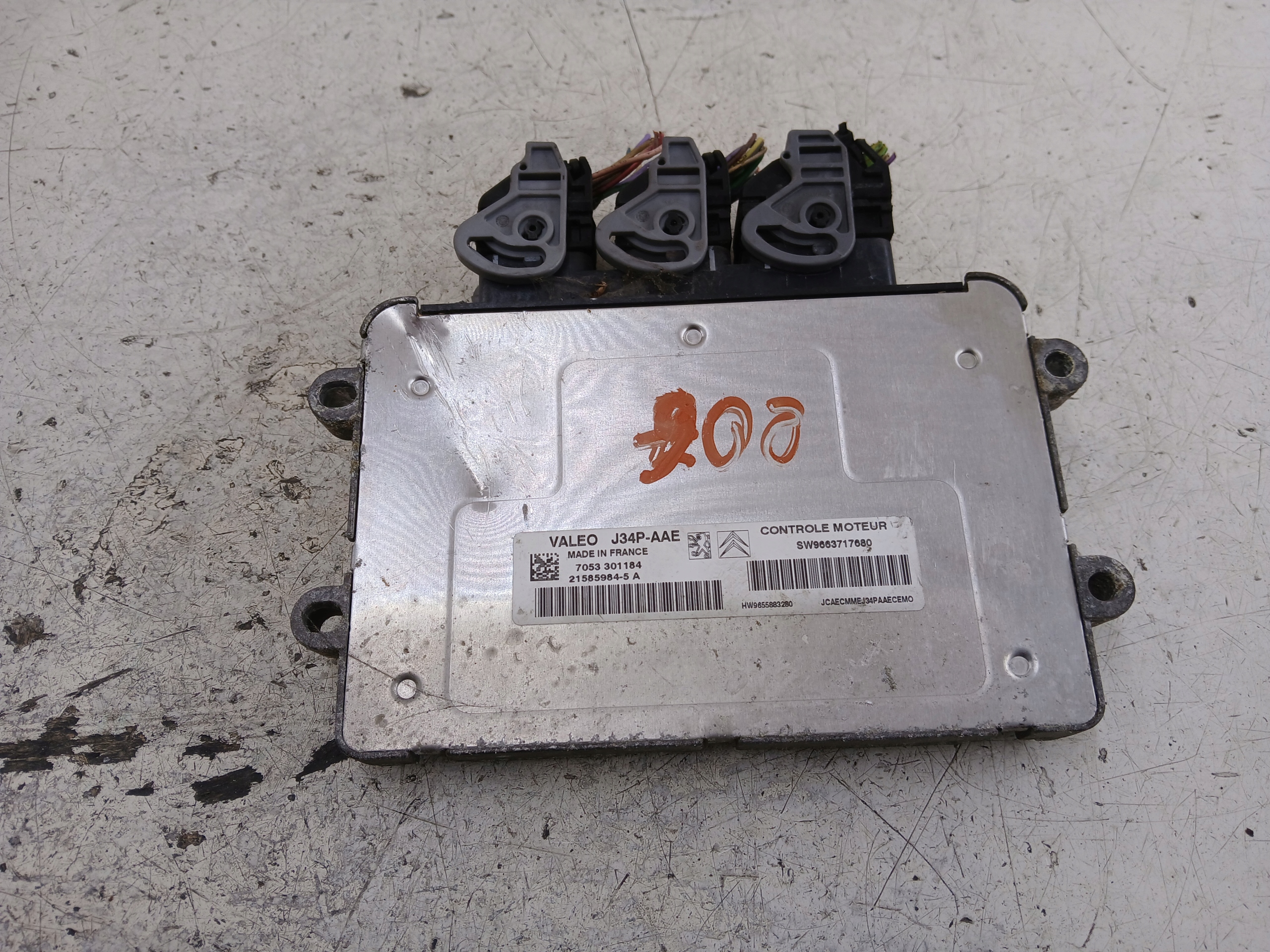 PEUGEOT 206 1.4 control unit of the engine 9663717680