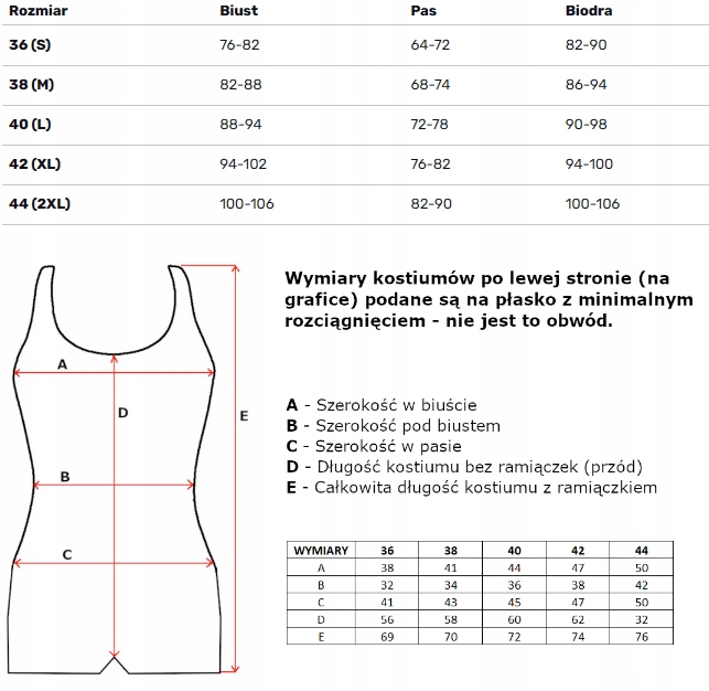 Strój kostium kąpielowy jednoczęściowy damski r.42 RITA kol.16 Model Rita