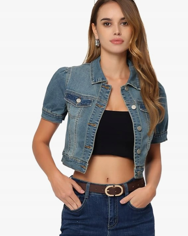 Dámské bundy Allegra K z džínového úpletu