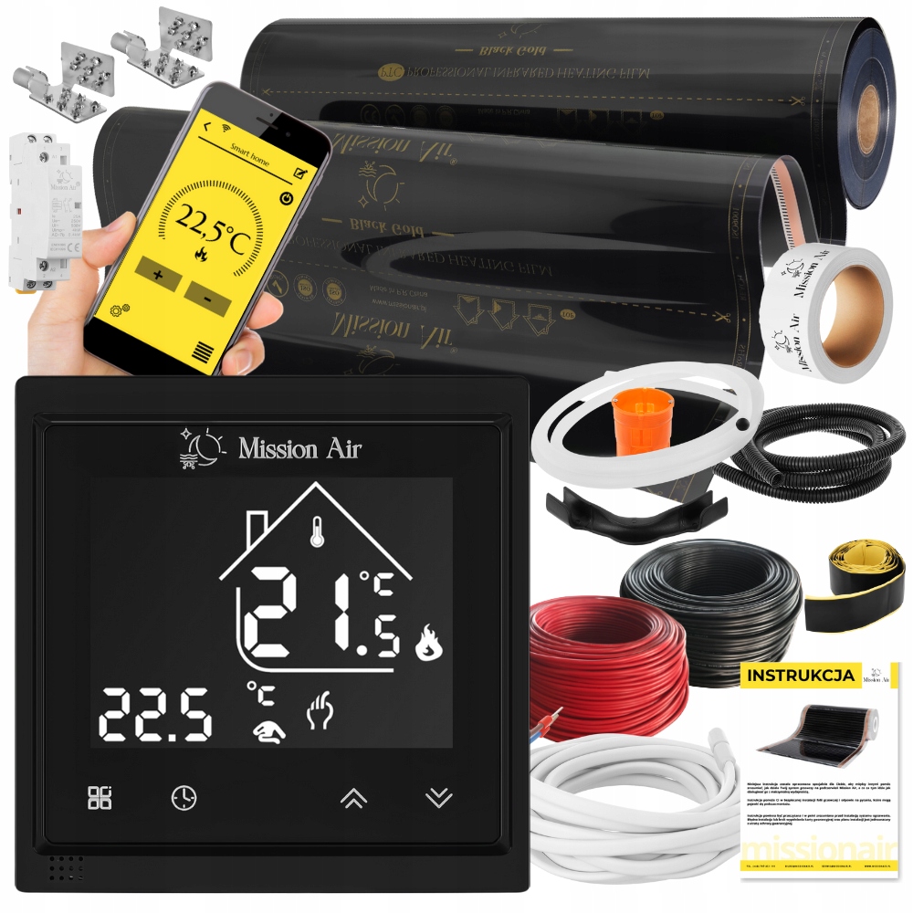 Set Fólia vyhrievacia podložka Infračervená 30 m² 160 W