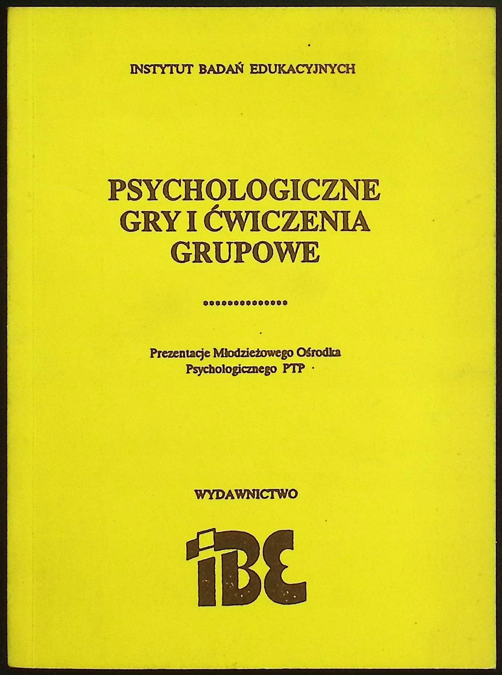 Psychologiczne gry i ćwiczenia grupowe
