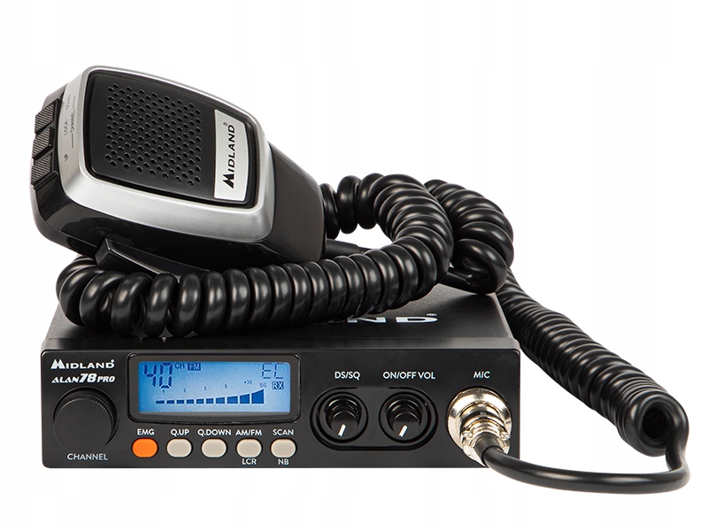 Cb Radio Midland ALAN-78 Pro Plus Multi Am Fm Asq 12 24V Wielokanałowe
