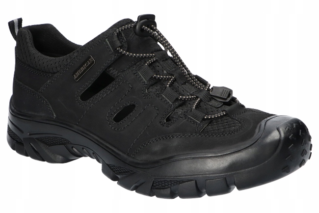 American Club CY106 Pevné, Prodyšné Kožené Sandály Plné Pánské Bk 42