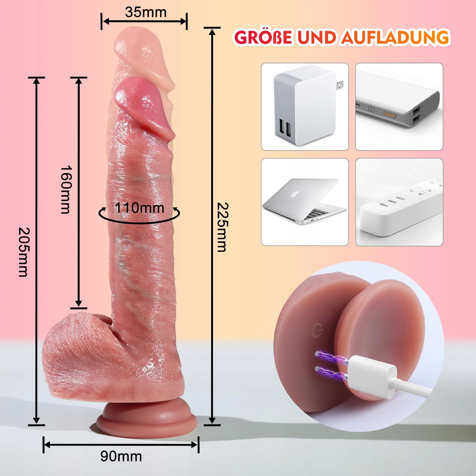 REALISTISCHE DILDOS Wibrator Dla Kobiet Z Funkcją Grzania I Wibracjami — miniatura 7