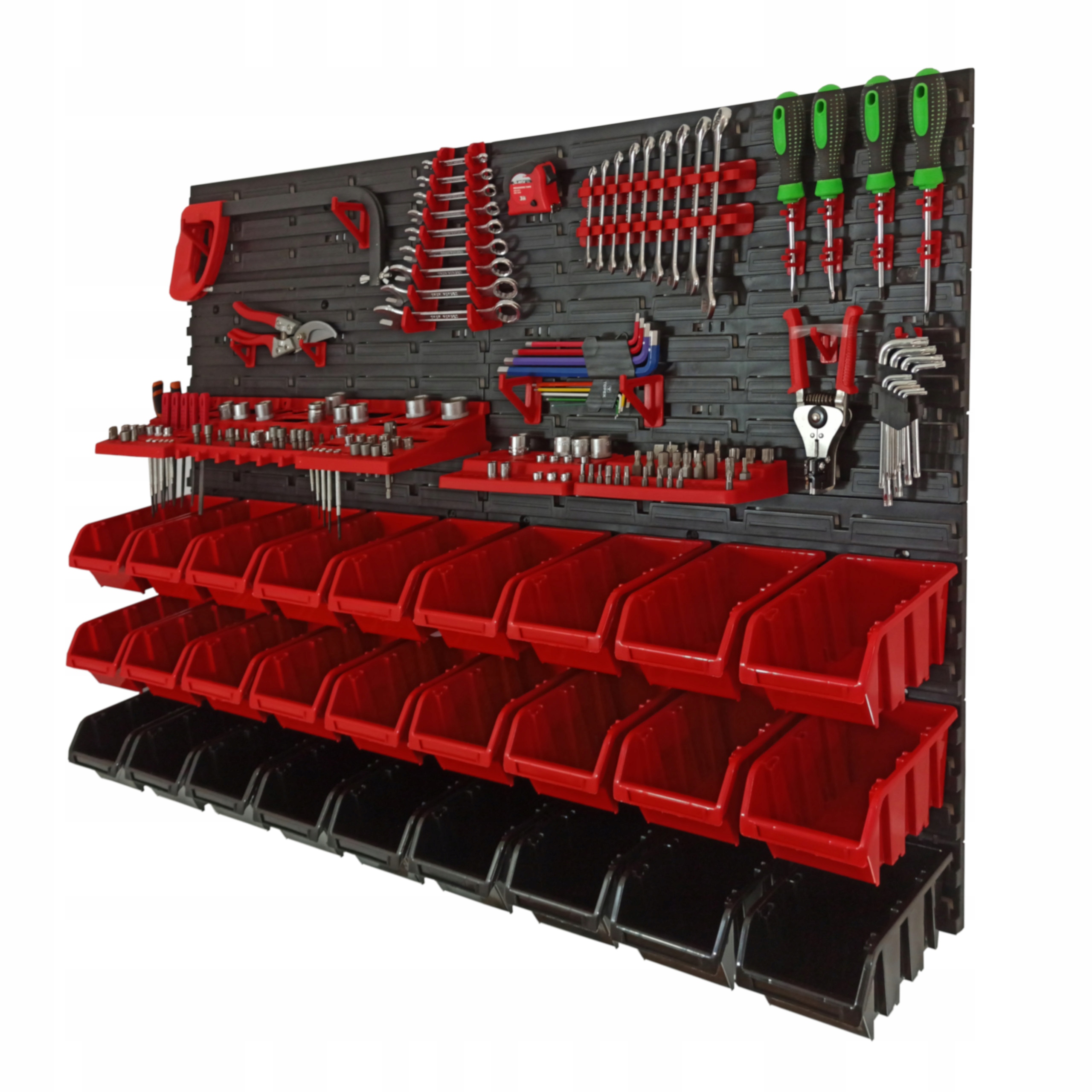 

Tablica Narzędziowa Warsztatowa 115x78cm 27 kuwet