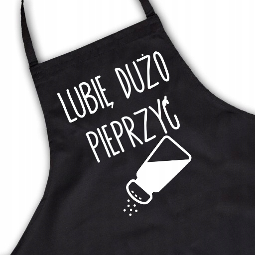 

Fartuch kuchenny Czarn Wzór Lubię Dużo Pieprzyć 07