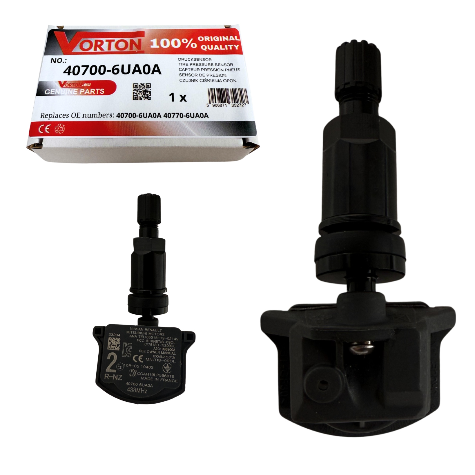 Snímač Tlaku Vzduchu Kol Pneumatik Tpms Nissan Renault Qashqai Juke Leaf