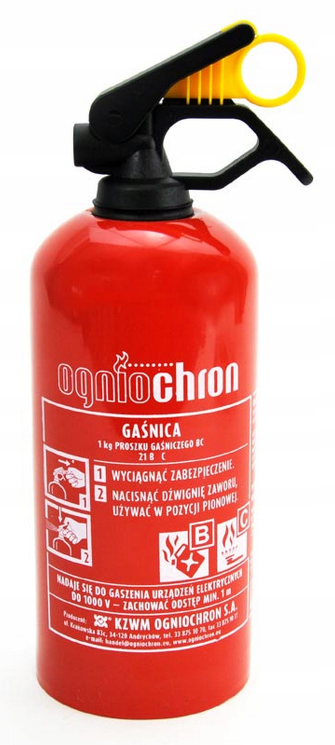 

Gaśnica Samochodowa Proszkowa 1KG Ogniochron