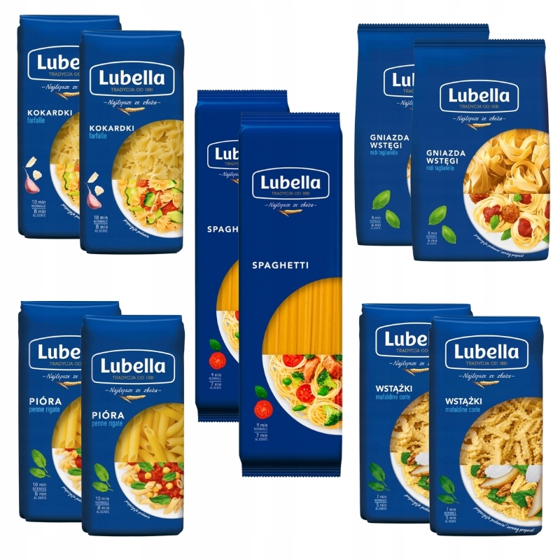 Levně Lubella Těstoviny 400 g x 10 – Rodinná sada