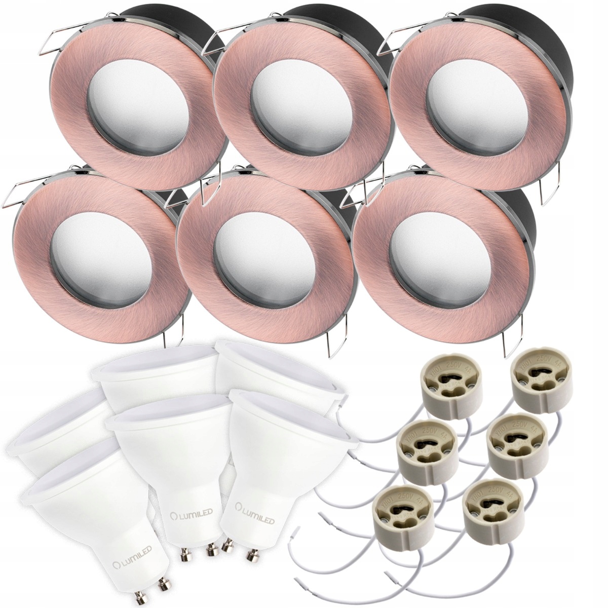 

6x Oprawa Hermetyczna IP44 Led GU10 5W Podbitka