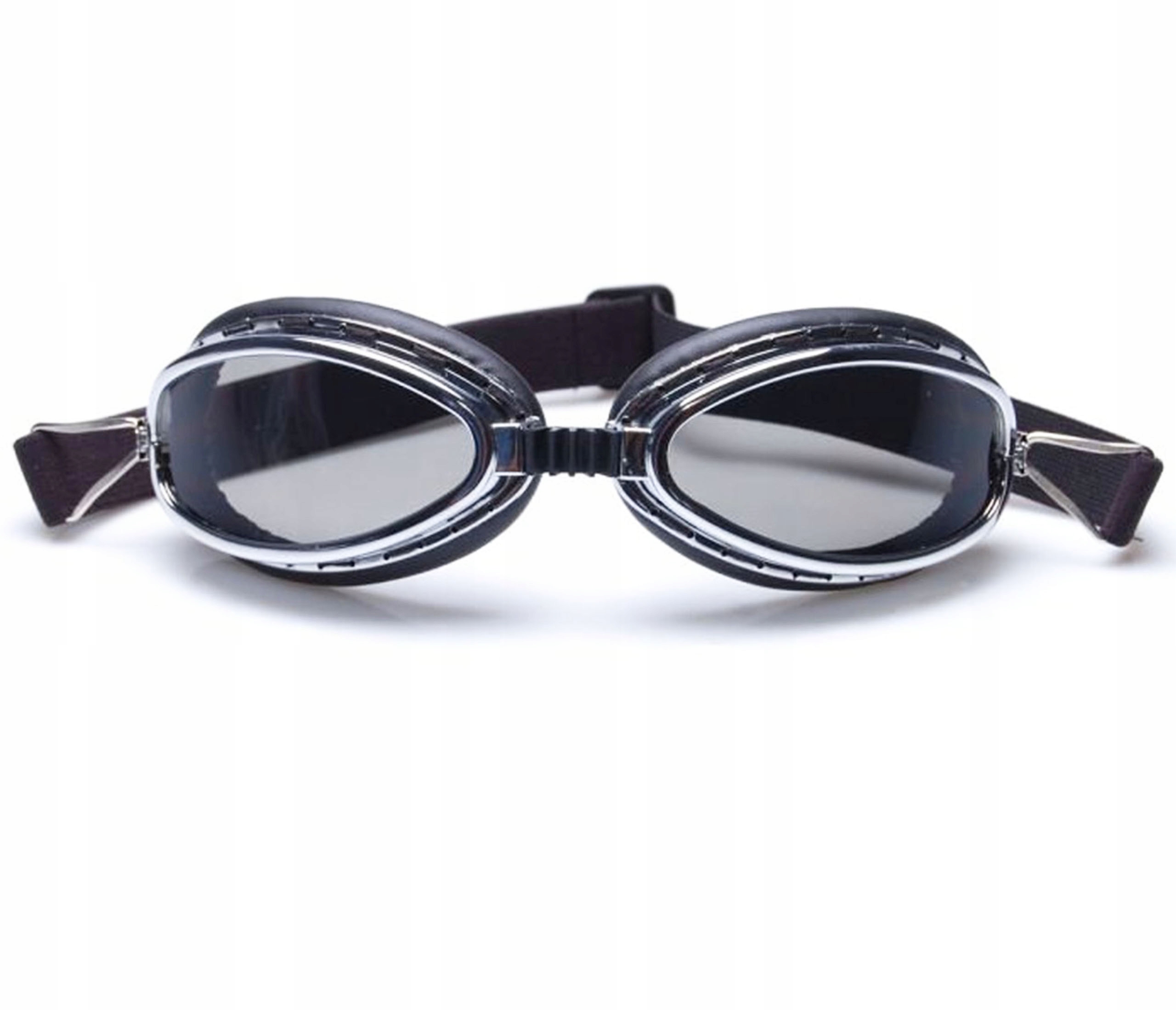 

Gogle Motocyklowe Weteran Chrom Podłużne Model T06