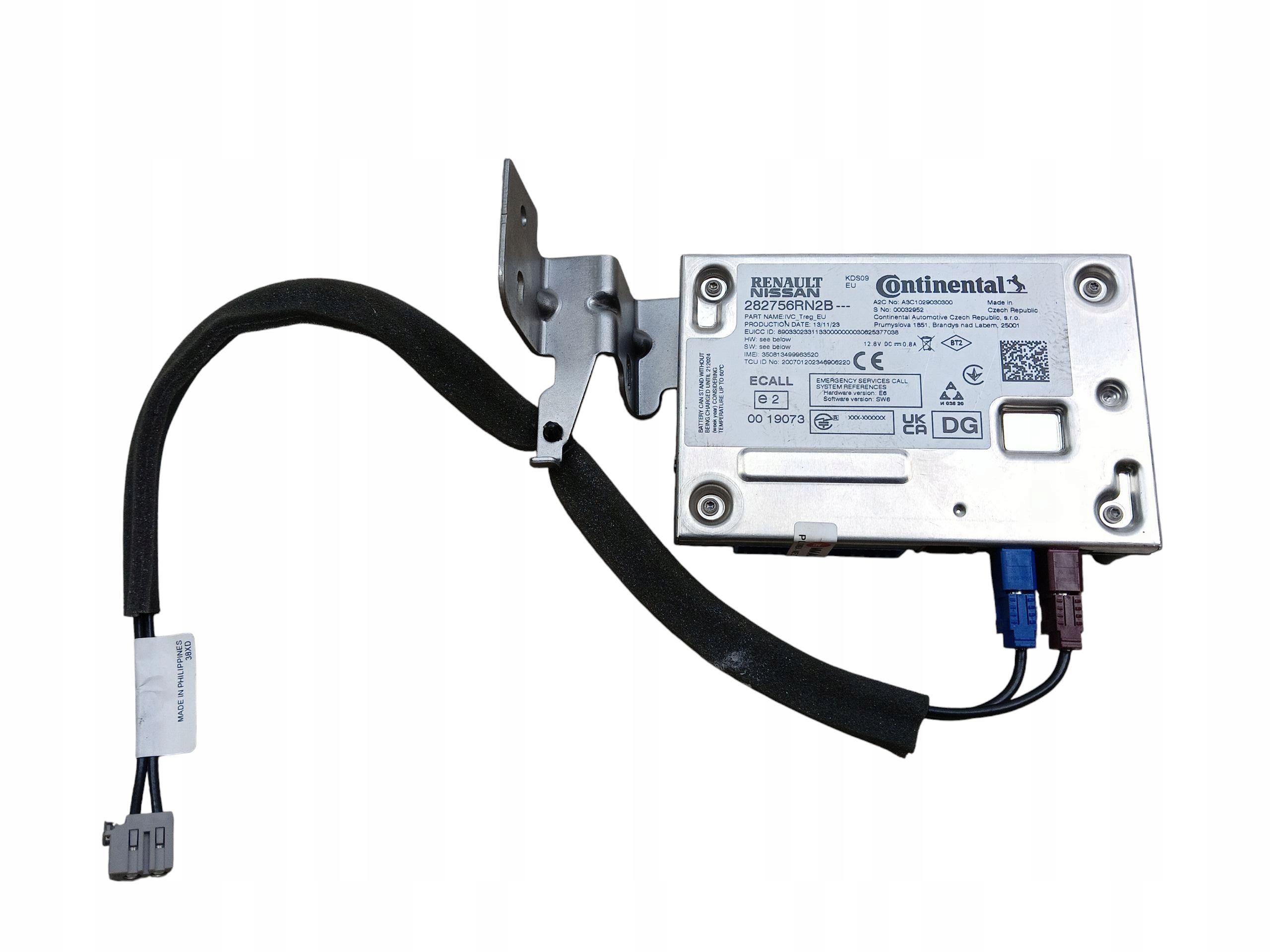 module control unit TELEFONU ECALL SOS NISSAN QASHQAI J12 III 282756RN2B