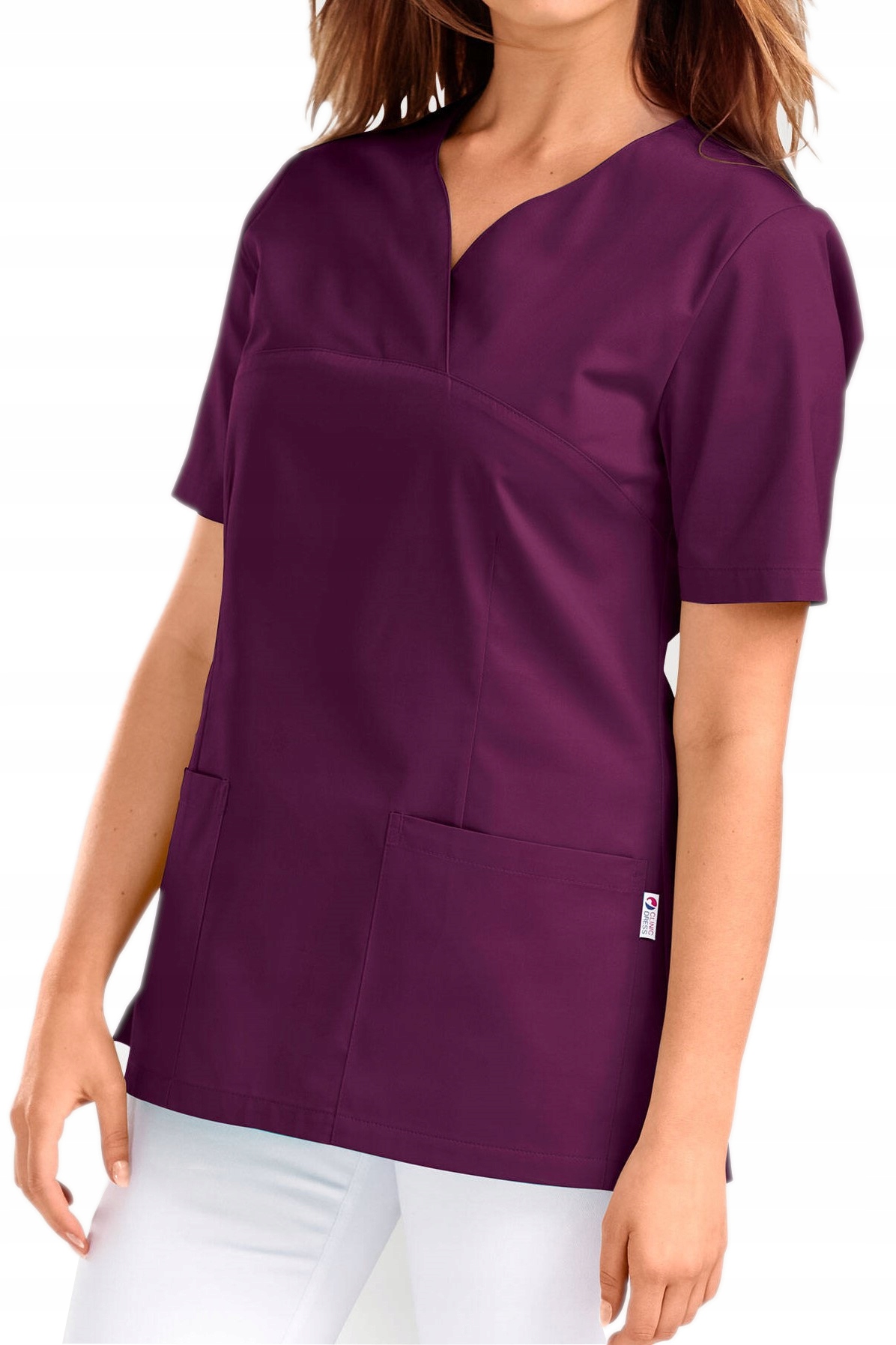 FARTUCH DAMSKI KITEL LEKARKI PIELĘGNIARKI CLINIC DRESS MEDYCZNY FIOLET XS