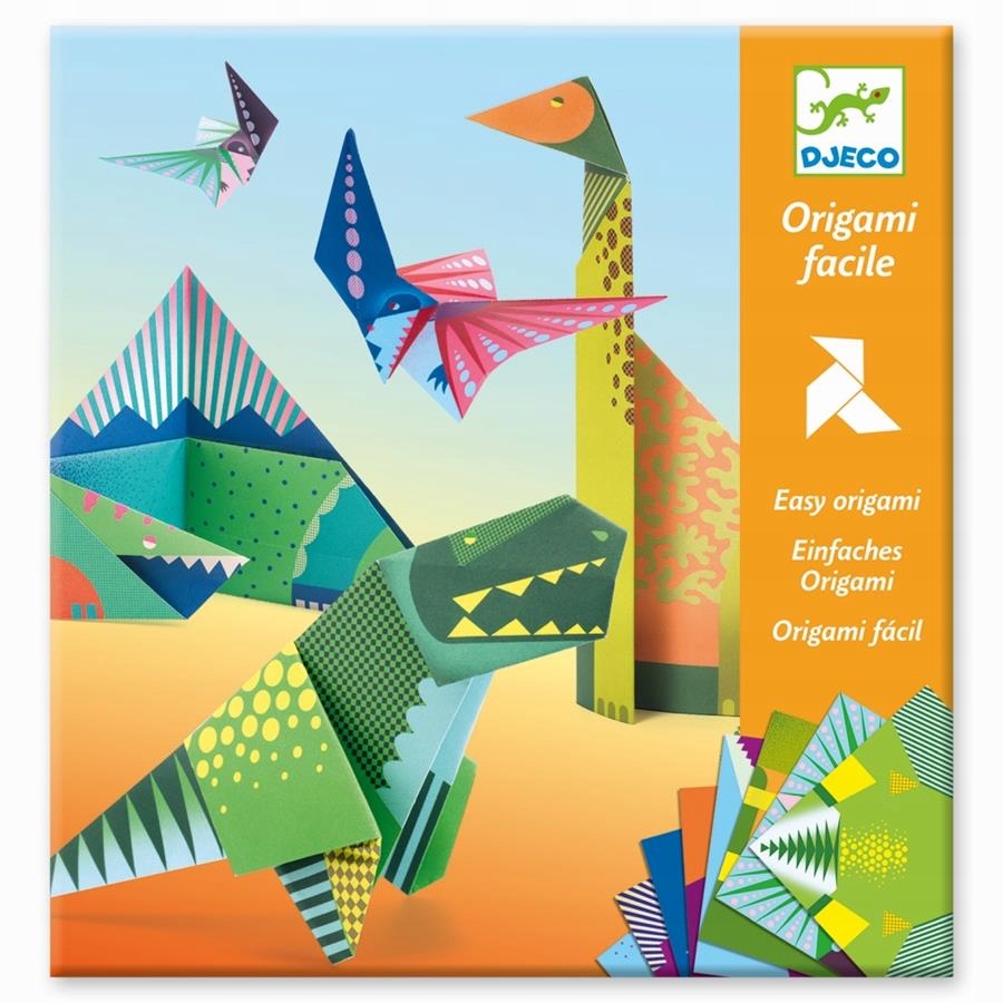 Origami Dinozaury 24 arkusze Djeco 6+