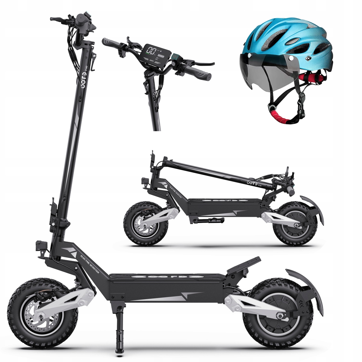 Ootd T10 skládací elektrická vozidla 900W 50KM/H 48V 13.5AH 45KM 11" Pl