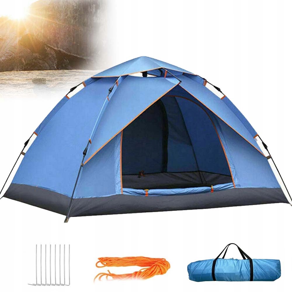 Automatyczny Namiot Podróżny Z Podwójnymi Drzwiami Dla 4 Osób 200*200*130CM