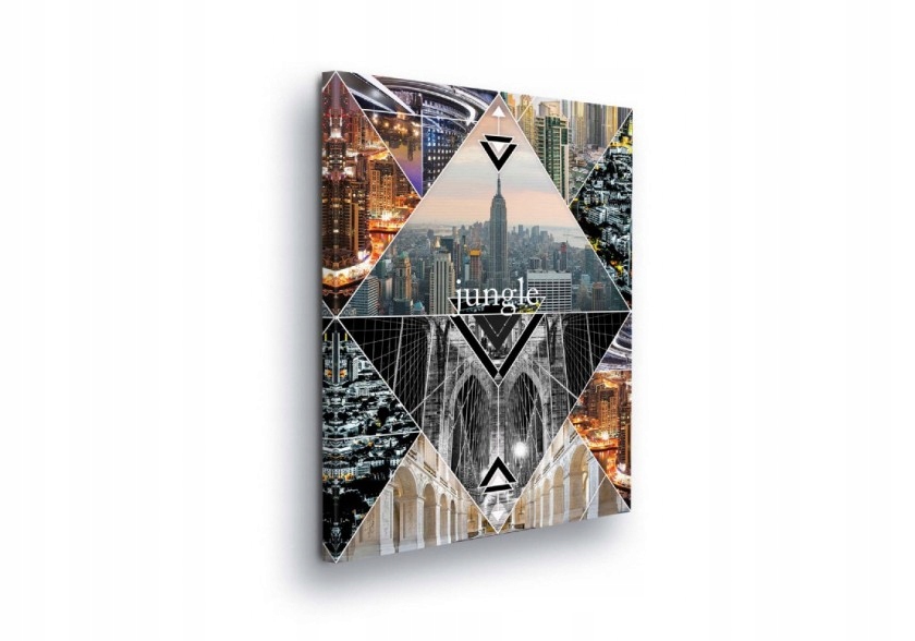Obraz 50x70 Městská krajina město mrakodrapy architektura geometrie