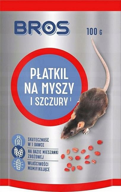 

Trutka na Myszy i Szczury Bros 100 g płatki