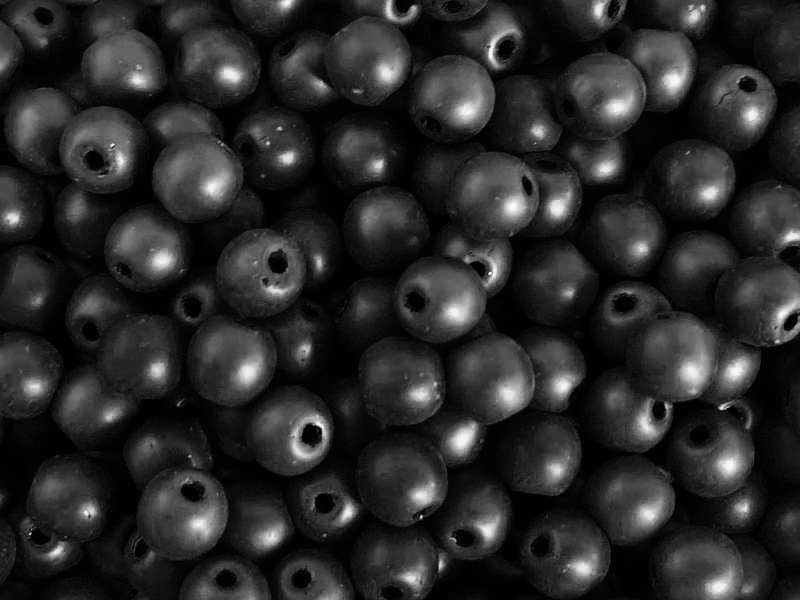 Koraliki Round Beads 23980-84110-Jet Matted 50 szt. 4 mm