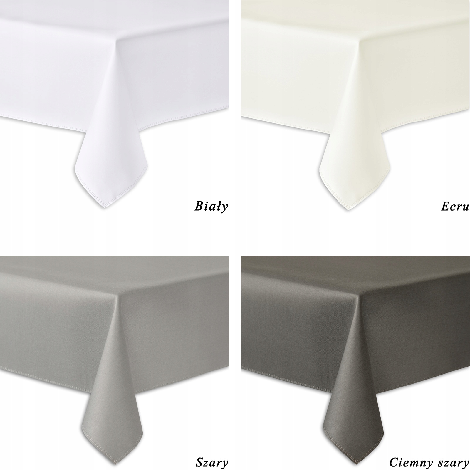 OBRUS PLAMOODPORNY - 170X420 - SOLID GŁADKI BIAŁY Typ obrus