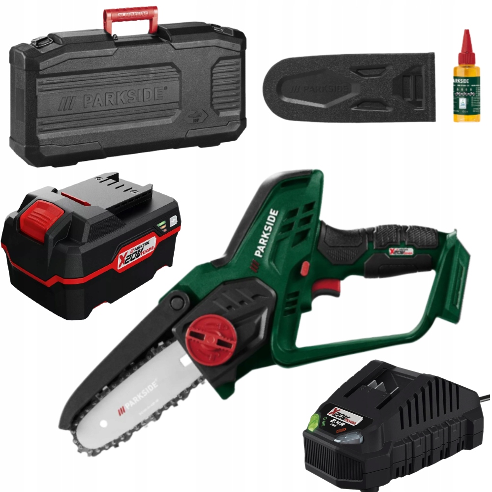 Parkside akumulatorowa pilarka piła łańcuchowa Paghs 20V akumulator 4ah