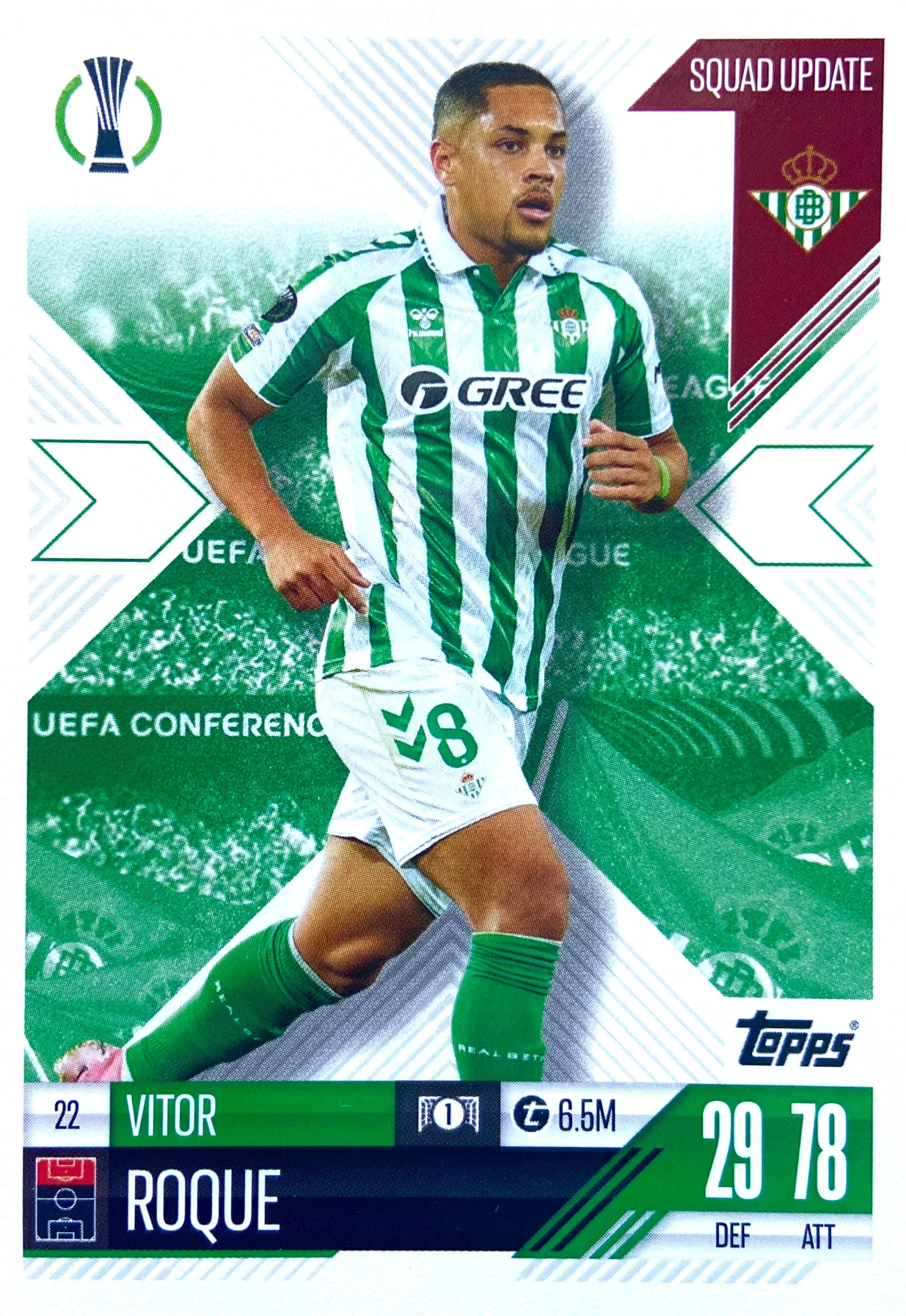 Match Attax Extra 2024/25 2025 22 Vitor Roque Real Betis